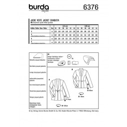 Patron Burda 6376 - Blazer