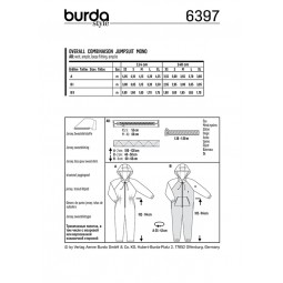 Patron Burda 6397 - Combinaison