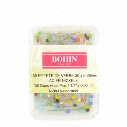 Épingles tête de verre Bohin x 150