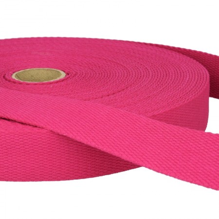 Sangle coton 30 mm - Rose fuchsia Sangle coton 30 mm - Rose fuchsia