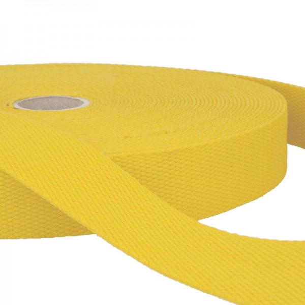 Sangle coton 30 mm - Jaune