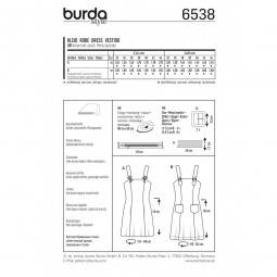 Patron Burda 6538 - Robe à bretelles