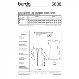 Patron Burda 6608 - Veste & Robe