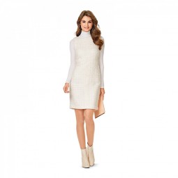 Patron Burda 6609 - Robe housse encolure plate 