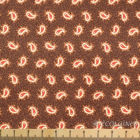 Tissu Moda - Petite paisley dark brown