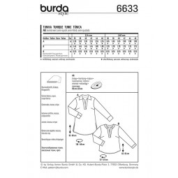 Patron Burda 6633 - Tunique à pattes d'encolure
