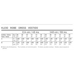 Patron Burda 6639 - Robe en jersey, col bénitier et coulisse à ruban