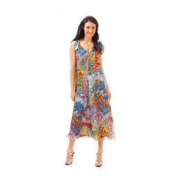 Patron Burda 6663 - Robe d'été à bretelles nouées sur les épaules