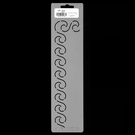Stencil de patchwork - Small waves border (avec coin) Stencil de patchwork - Small waves border (avec coin)