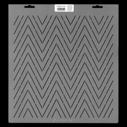 Stencil de patchwork - Modern crazy zigzag