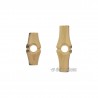 Bouton - Bois buchette noirci 1 trou : Taille - 36 mm