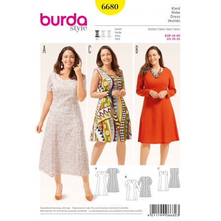 Patron Burda 6680 - Robe 