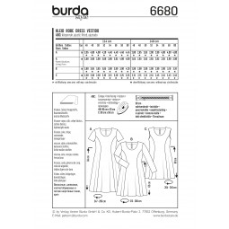 Patron Burda 6680 - Robe 