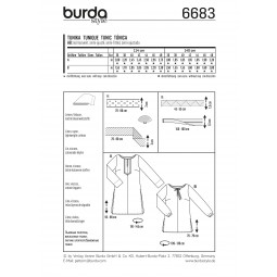 Patron Burda 6683 - Tunique col bohème