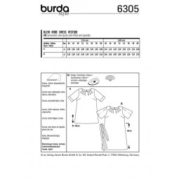 Patron Burda 6305 - Blouses façon tee-shirts