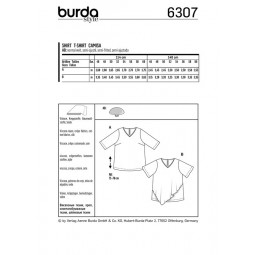 Patron Burda 6307 - Blouse envolure en V
