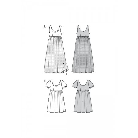 Burda Style 6140 Patron de couture pour robe d'été pour femme, tailles 36 à 46, multicolore