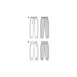 Patron Burda 6317 - Pantalon jogpant