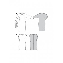 Patron Burda 6322 - Robe manches chauve souris