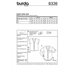 Patron Burda 6326 - Blouse encolure en V