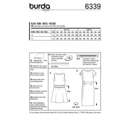 Patron Burda 6339 - Robe parement de taille