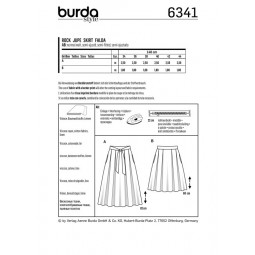 Patron Burda 6341 - Jupe à plis creux