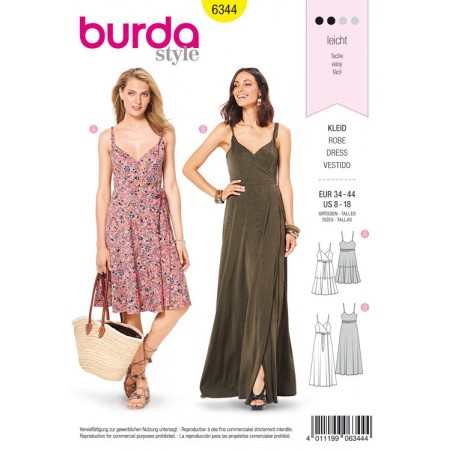 Patron Burda 6344 - Robe portefeuille