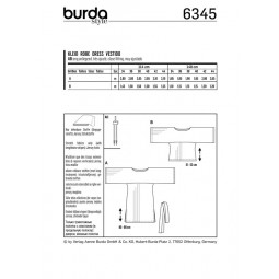 Patron Burda 6345 - Robe - Tee-shirt à manches amples