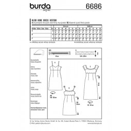 Patron Burda 6686 - Robe encolure Carmen