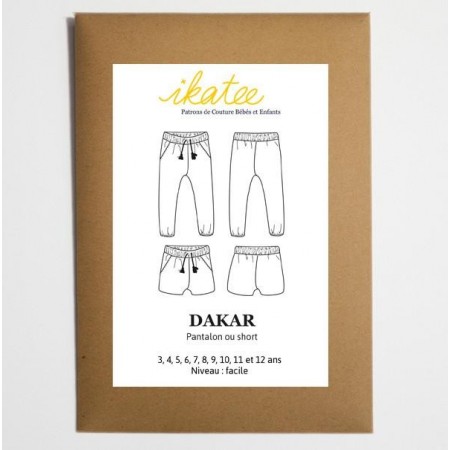 Patron Ikatee - Pantalon short Dakar 3 ans - 12 ans