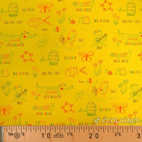 Tissu Moda -  Sunshine sketched buddies