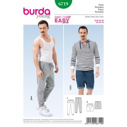 Patron Burda 6619 - Pantalon de jogging homme