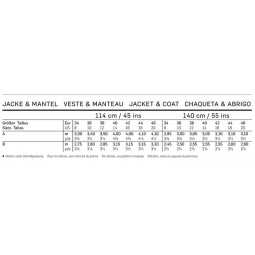 Patron Burda 6736 - Veste, manteau à col châle à revers pointu