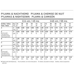 Patron Burda 6742 - Pyjama femme, chemise de nuit