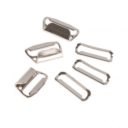 Agrafes plates à coudre argent Bohin