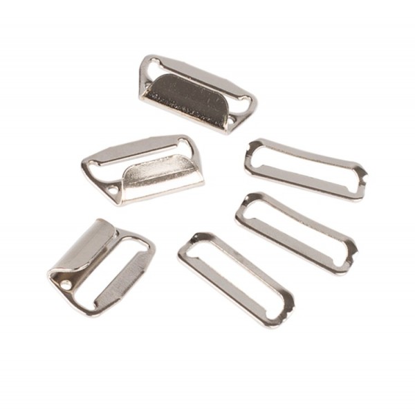 Agrafes plates à coudre argent Bohin