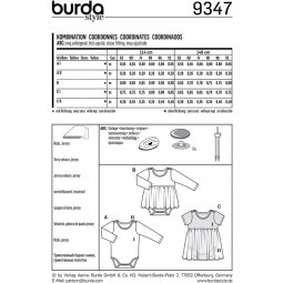 Patron Burda 9347 - Robe avec body