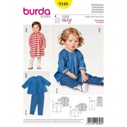 Patron Burda 9348 - Robe amble enfant