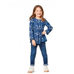 Patron Burda 9350 - Robe foncée pour petite fille