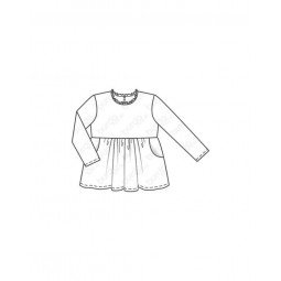 Patron Burda 9350 - Robe foncée pour petite fille