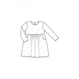 Patron Burda 9350 - Robe foncée pour petite fille