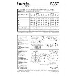 Patron Burda 9357 - Robe d'été pour enfant