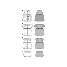 Patron Burda 9357 - Robe d'été pour enfant