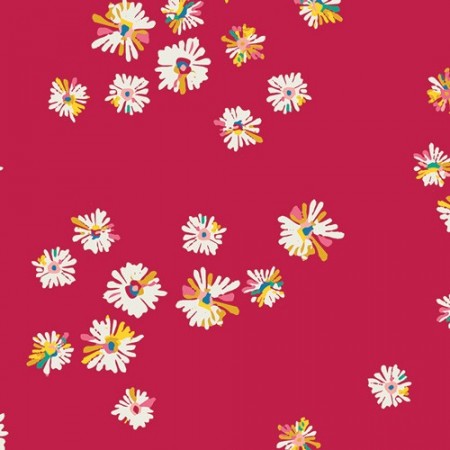 Art Gallery Fabrics - Sun kissed - Hazy daisies scarlet