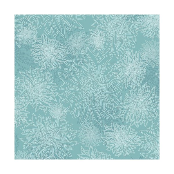 Art Gallery Fabrics - Floral elements - Aqua haze