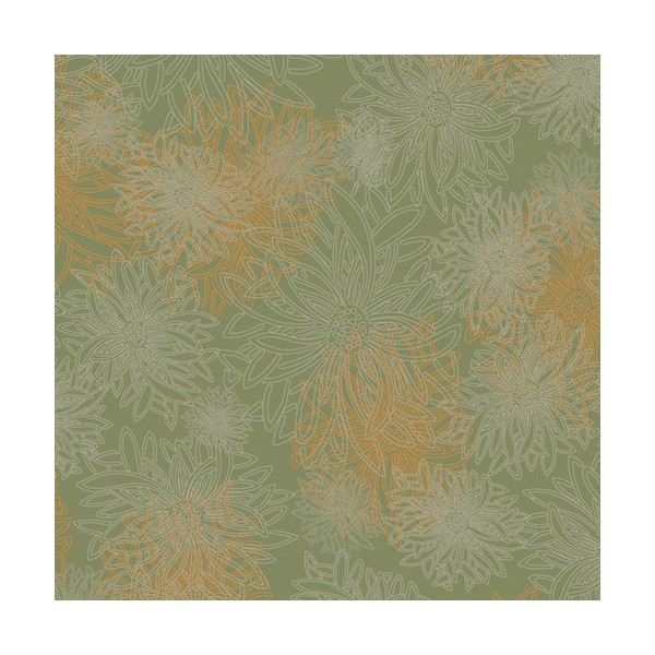 Art Gallery Fabrics - Floral elements - Dusty olive