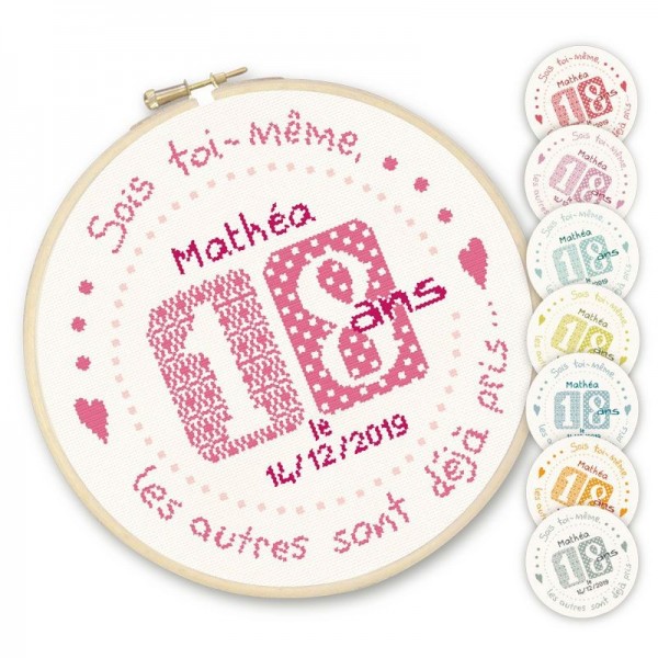 Fiche de broderie Lilipoints : Anniversaire sois toi-même