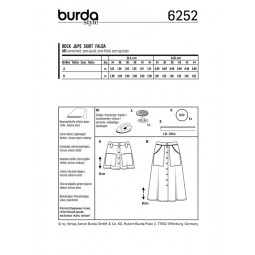 Patron Burda 6252 - Jupe évasée