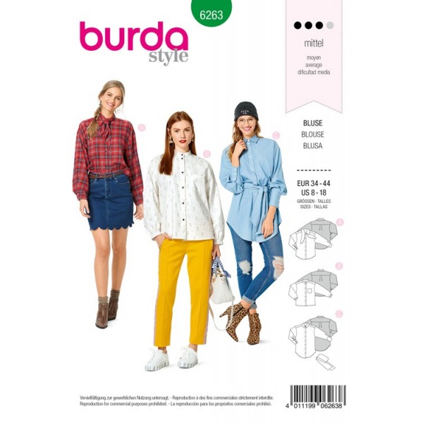 Patron Burda 6263 - Blouse et chemise