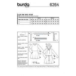 Patron Burda 6264 - Robe t-shirt